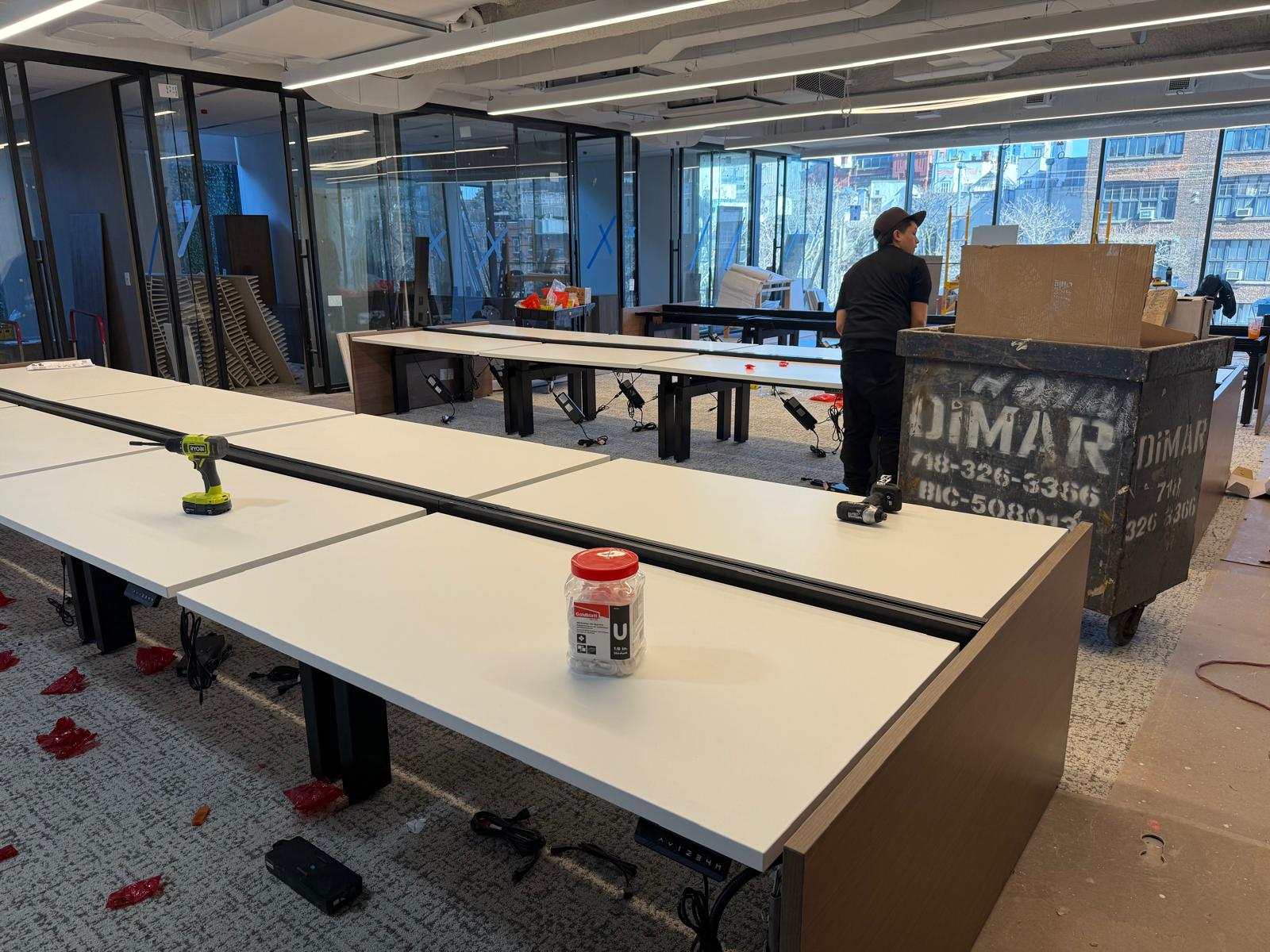 Large-scale office benching completed